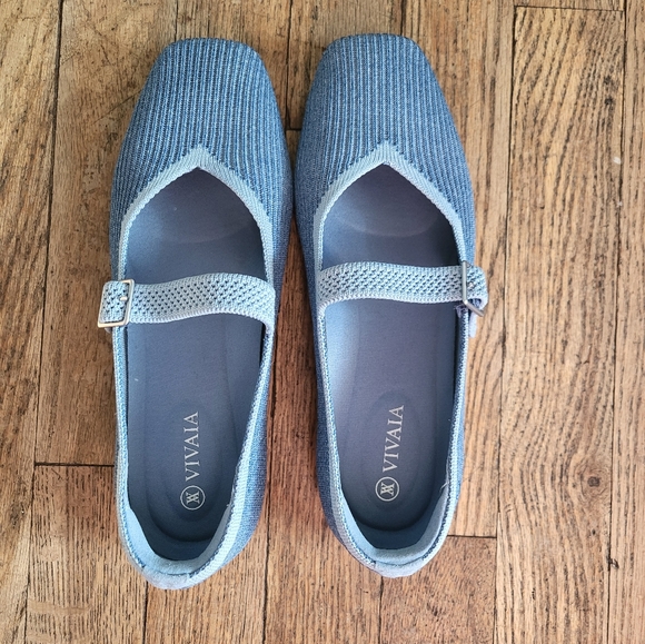 Vivaia Light Blue Mary Jane Flats Size: 37 (6.5 US size) - Picture 2 of 9